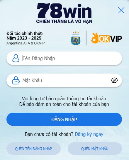 ĐĂNG NHẬP 78WIN