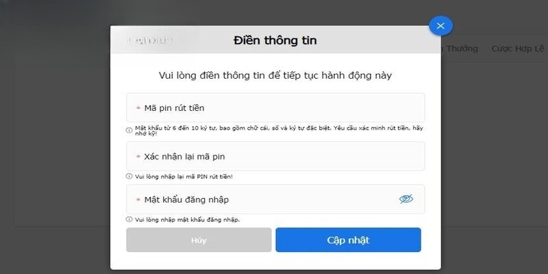 Thiết lập mật khẩu rút tiền mạnh, dài để an toàn khi giao dịch